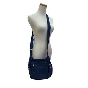 Small navy blue nylon crossbody bag by eBags